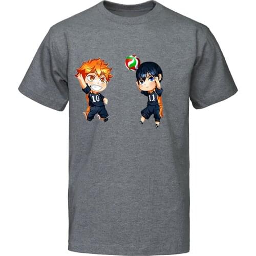 Men T Shirt Anime Haikyuu Hot Summer Short Sleeve Tees Japanese T-Shirts Hip Hop Tshirts Volleyball Club Shirt Round Neck Tops