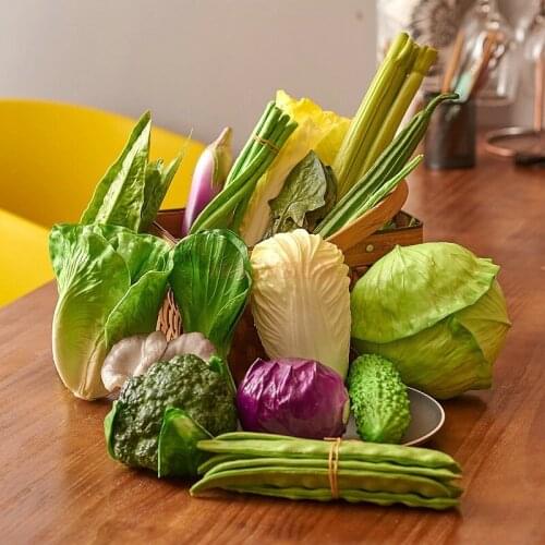 Simulation Vegetable Model Props Green Vegetables Melon Fruit Food Food Decoration Cabinet Window Model Room Decoration 2021