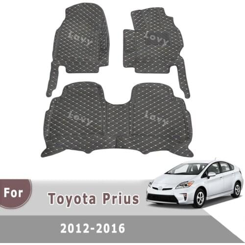RHD Carpets For Toyota Prius 2016 2015 2014 2013 2012 Car Floor Mats Auto Interior Accessories Foot Pedals Automobiles