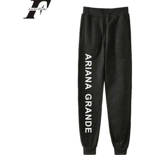 LUCKYFRIDAYF 2019 New Fans Ariana Grande Dangerous Woman Pants Women Clohtes Sweatpants JoggerPants Hip Hop Kawaii Pants Cool
