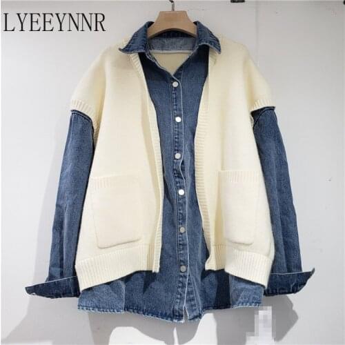 LYEEYNNR Womens Denim Jackets