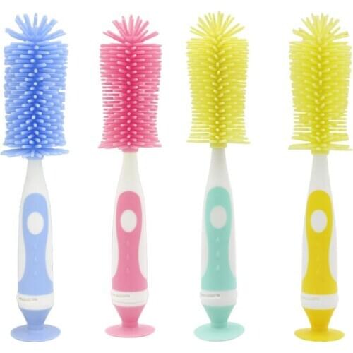 Multifunctional Baby Feeding Milk Bottle Silicone Brushes Feeding Cup Nipple Tube Cleaning Tools