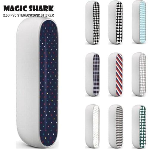 Magic Shark Fashion Waterproof PVC Bumpy 2.5D Dot Cell E Cigarette Case Cover Stripe Sticker for IQOS 3 3.0