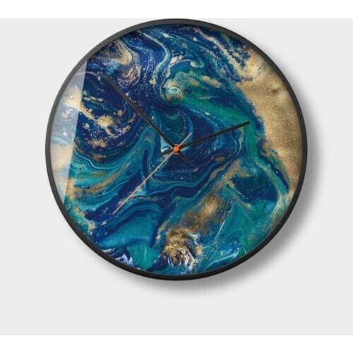 New 3D Wall Clock Abstract Marble Digital Wall Clock Modern Design Luxury 12/14inch Wall Watch For Home Decor Silent Duvar Saati