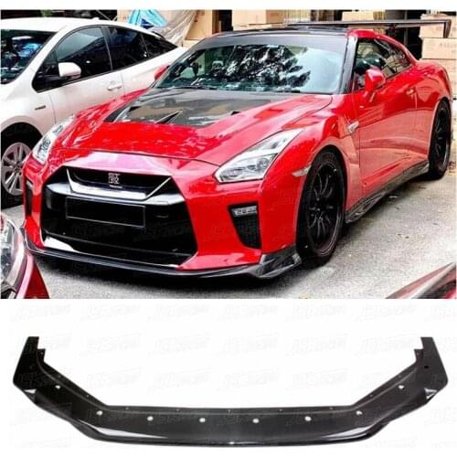 Real Carbon Fiber Bumper Front Lip Splitter Diffuser Lip Spoiler For Nissan GTR R35 2017 2018 2019 2020