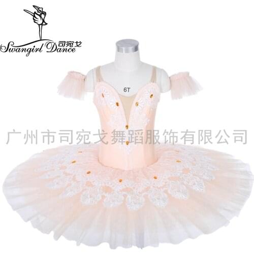 Peach pink professional tutu dress children woman performance stage ballet tutu JY037