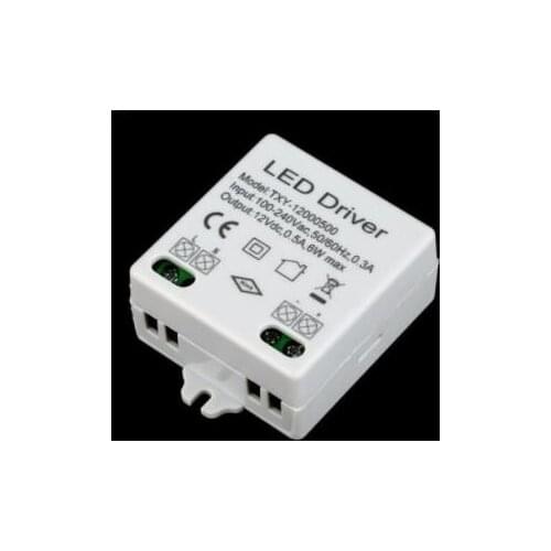 Single sale Conductor del LED transformador DC 12V 0.5A AC 100-240V Hiigh-quality led driver LED constant voltage power 6W