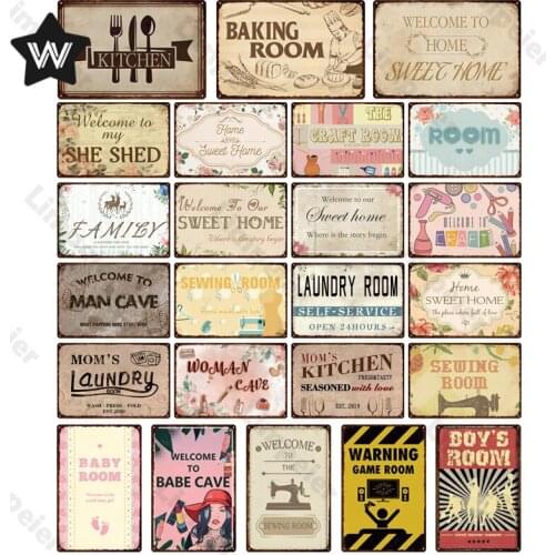 Warning Vintage Decoration Plaques Metal Tin Sign Retro Baby Room Kitchen Plate Decor Accessories Man Cave Tin Poster Club Decor