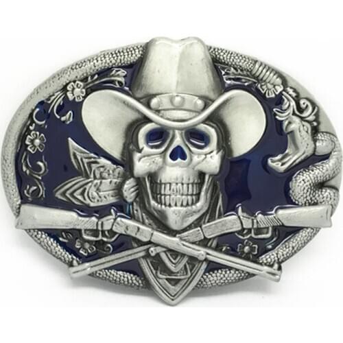 Halloween gothic skull head belt buckle for men women Western cowboy personality belt buckles waistband decoration accessories
