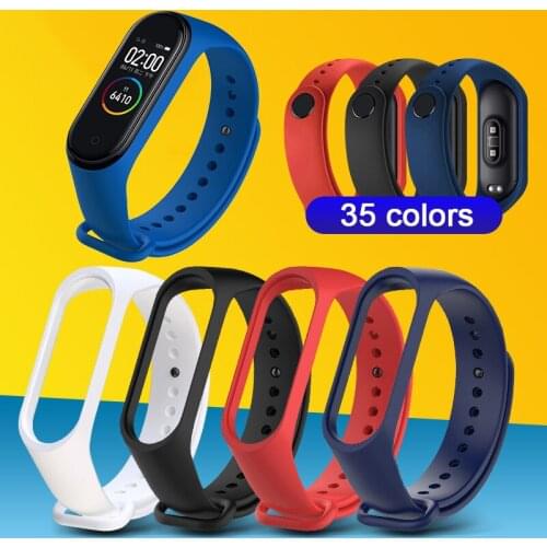 Strap For Xiaomi Mi Band 5 4 3 nfc Silicone Wristband Bracelet Replacement For Xiaomi Band 4 Mi 3 5 nfc Wrist Color TPU Strap