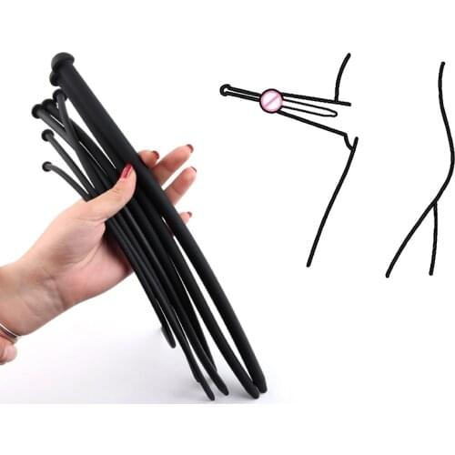 30cm Long Silicone Urethral Catheter Penis Urethra Stimulator Dilator Urethral Rod Sex Toys Penis Plugs Urethral Sounds 7pc/set