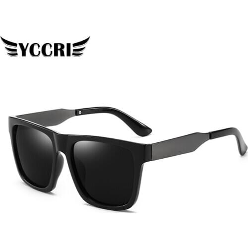 YCCRI New Frame Vintage Square Sport Driving Sun Glasses Polarized Sunglasses Men Ultralight Glasses Sun Glasses for Men