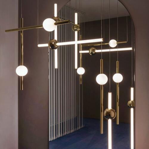 Light luxury chandelier living room lamp Danish restaurant chandelier bar table lamp art lamp bedside lamp bedroom creative