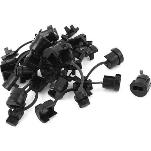 UXCELL 20 Pcs Round Cable Wire Strain Relief Bush Grommet 12mm Length 12.8mm Dia Fit for Round Cables