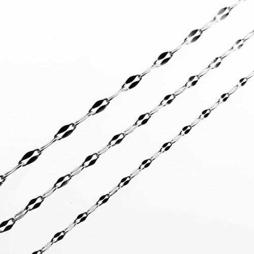 1.5/2.0/2.5mm Width 316L Stainless Steel Water-Wave Chain Fashion Women Chain Jewelry