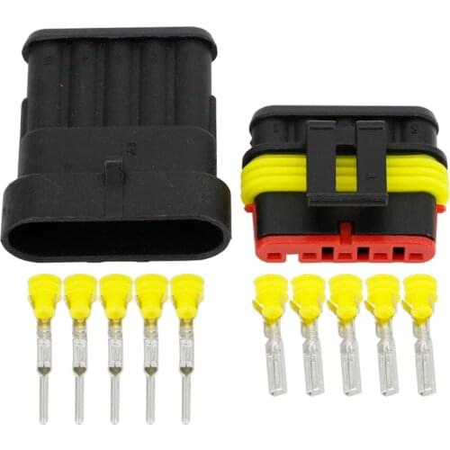 5 Pin AMP 1.5 series Connectors DJ7051-1.5-11/21 Waterproof Electrical Wire Connector,Xenon lamp connector Automobile Connectors