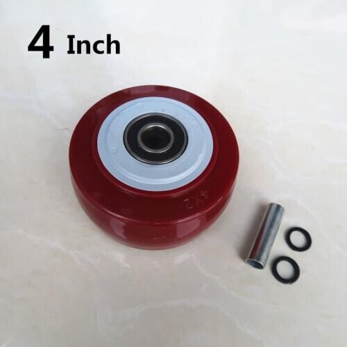 4 Inch Caster Red Medium Heavy Duty Single Wheel Piece Hand
