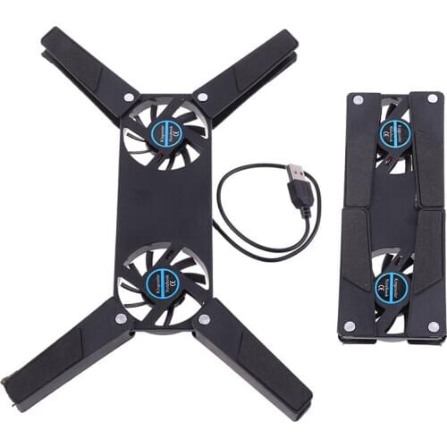 High Quality CPU Cooler Foldable USB Cooling Fan Mini Octopus Cooler Pad Quiet Stand Double Fans For 7-15 Inch Notebook Laptop