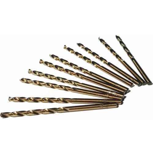 10PCS/SET of 5/32" HSS M35 Co5% twist drill bits Metal Drilling Twist Drill Bit straight Shank for SS/steel/cast steel iron alum