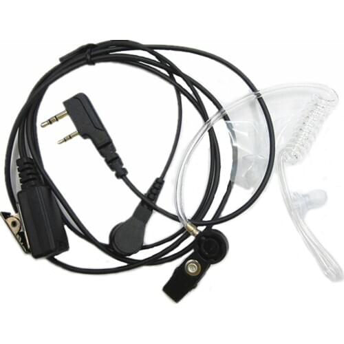 2 pin Acoustic Covert Air Tube Earpiece Headset PTT For Kenwood Radio TH-315A TH-415 TH-415A TH-415E KPG48D KPG49