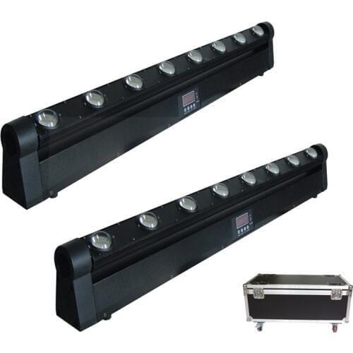 2 pieces/lot with a Flight Case with LED Bar Beam 8x 12W RGBW Quad Moving Head LED Stage Light Fast Shipping