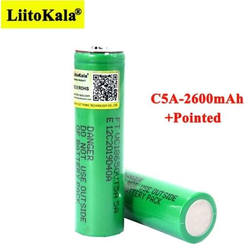 2021 Liitokala New C5A 2600mAh 3.7V 18650 Lithium Battery 20A 30A Discharge 18650VTC5 batteries+Pointed