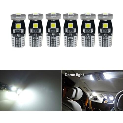 6x W5W T10 LED Canbus Bulb Car Interior Lights For Honda Civic 2006-2011 CRV CR-V City Fit Jazz Car Interior Dome Light