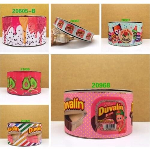 Free shipping 50 yard cartoon printed grosgrain ribbon 21030