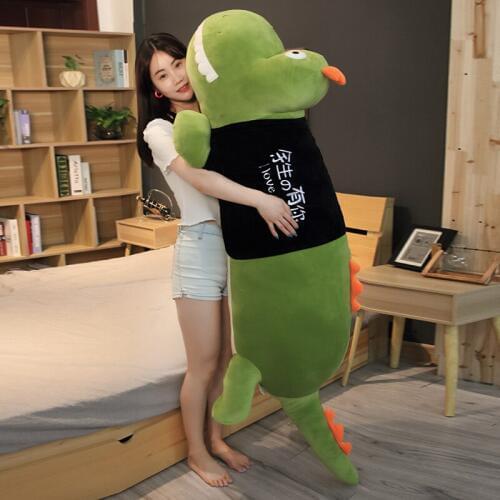 Big Size 4Style Long Cute Dinosaur Plush Toy Soft Cartoon Animal Dinosaur Stuffed Doll Boyfriend Pillow Kids Girl Birthday Gift