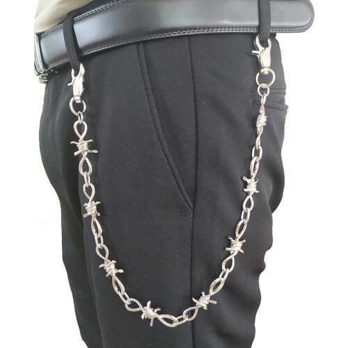 Street Big Ring Pendant Wallet Belt Chain Punk Trousers Hipster KeyChains Pant Jean Keychain HipHop Portachiavi Kpop Accessories
