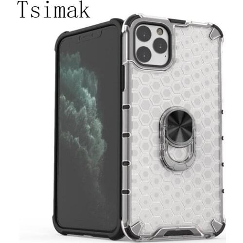 Case For iPhone 11 Pro Max XS XR X 8 7 6 6s Plus SE 2 2020 Cover Ring Car Holder Shockproof Silicone Armor Back Coque Case