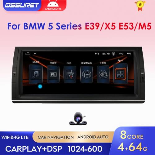 Quad Core Android10 Car GPS Radio Player For Bmw E39 X5 E53 M5 7Series E38 RDS Steering Wheel Control 2G RAM 32G ROM WIFI Stereo