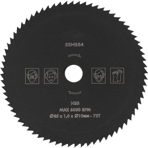 1Pc 85mm*10mm 72T Circular Saw Blade HSS Cutting Disc Rotating Drilling Tool Accessories for PVC Pipe Wood Plastic and Aluminum