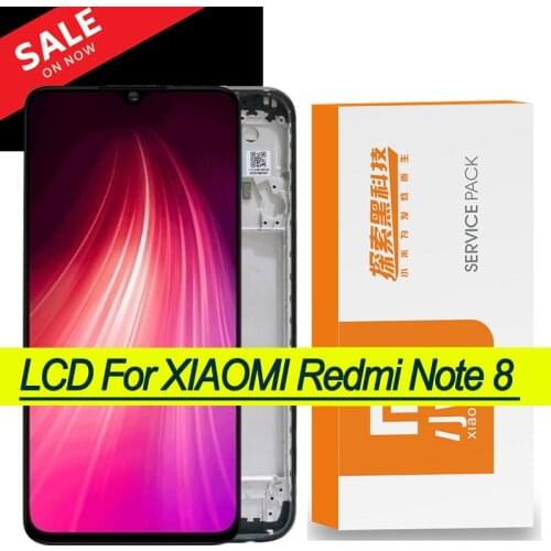 10PCS 6.3'' Display with frame for Xiaomi Redmi Note 8 LCD Display Screen Touch Digitizer Assembly Redmi Note8 Repair Parts