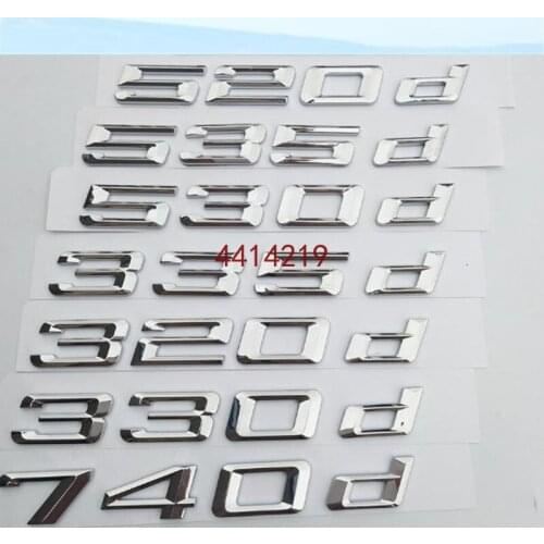3D Chrome 116d 118d 120d 125d 130d 135d Rear Boot Trunk Lid Emblem Logo Badge Lettering for BMW 1 3 Series E81 E82 E87 F20 F21