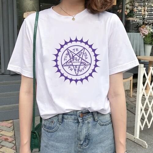 Black Butler Anime T-shirt Creative Graphic Tees Women Harajuku Aesthetic Tshirt Causal Short Sleeve Tops Female