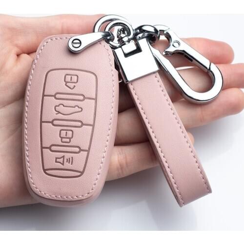 Hot Sale Leather Car Key Cover Case Keychain Ring Protection For Great Wall Haval Coupe H7 H8 H9 GMW H6 H2 HAVAL H6 H7 H8 H9 H2S