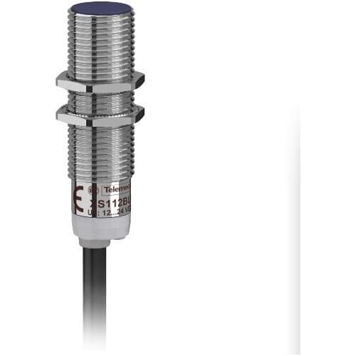 XS112B3PAL2 Inductive sensor XS1 M12 - L37mm - brass - Sn4mm - 12..24VDC - cable 2m