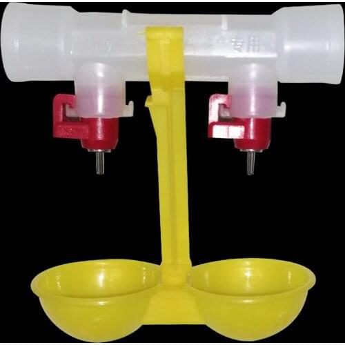 5Pcs Chicken Nipple Drinkers Double Nipple Drinker Mouth Drinking Hanging Cups With 25mm Chicken Equipment Wholesale Quail