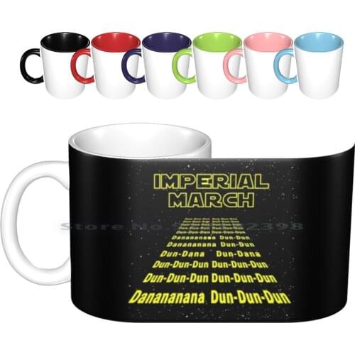 Dun Dun Dun Ceramic Mugs Coffee Cups Milk Tea Wars Jedi Imperial March Han Solo Princess Leia Chewie Intro Opening Dun Dun Dun