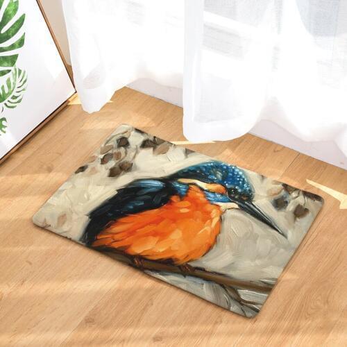 Birds Painting Doormats Outdoor Flannel Mats For Hallway Anti-slip Bathroom Rugs Bedroom Floor Mats And Carpets Kitchen Rugs