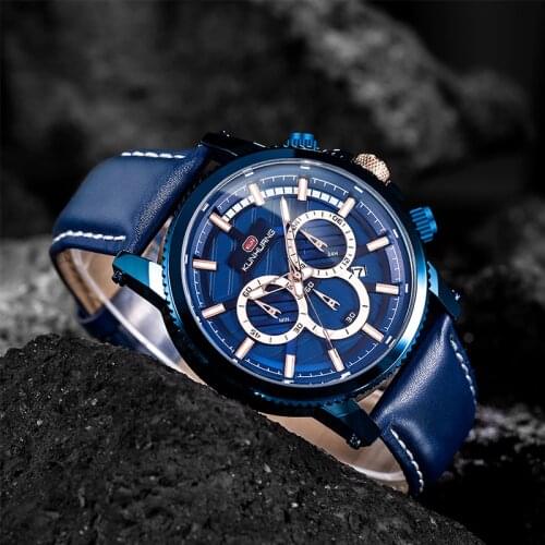 KUNHUANG 2021 New Top Brand Luxury Fashion Men Watches Date Quartz Clock Chronograph Sport Mens Wrist Watch Relogio Masculino