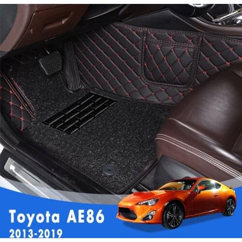 LHD Luxury Double layer Wire loop Carpets Car Floor Mats For Toyota AE86 2019 2018 2017 2016 2015 2014 2013 Floorliners Decor