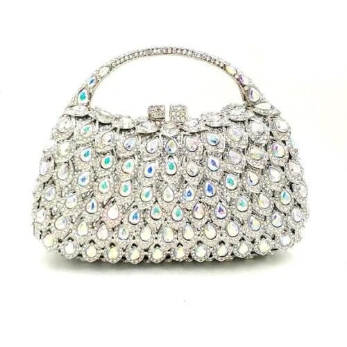 Fashion Bridal wedding party purse women evening party good quality handbag diamonds luxury clutches elegant crystal purses