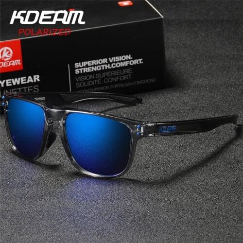 KDEAM TR90 Frame Polarized Sunglasses Men Sport Eyewear Women oculos de sol Reflective Coating UV400 zonnebril With Case KD9377