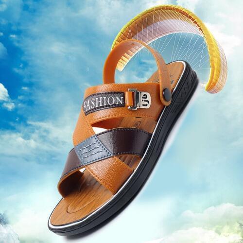2020 New Vietnamese Style Men Summer Sandals Fashion Peep Toe Flip Flops Shoes Male Outdoor Non-slip Flat Beach Slides NANLX24