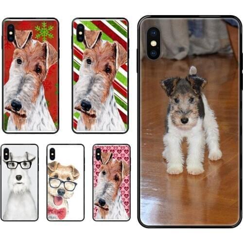 Wire Fox Terrier With Glasses Junior Special Luxury Black Soft Phone Case For Xiaomi Redmi 3S 4X 4A 5 5A 6 6A 7 7A 8 8A 8T 9 9A