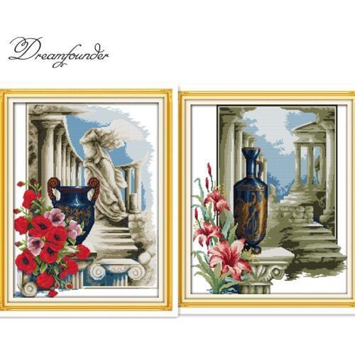 Athens feeling (1) cross stitch kit cartoon 14ct 11ct count print canvas stitching embroidery DIY handmade needlework