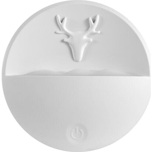 Night Light USB Rechargeable Dimmable Wall Mount Light With Aromatherapy 15mins Auto Off Timer USB Snow Mountain Night Light