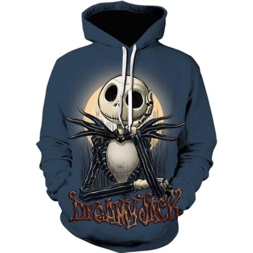 2021 New Fashion Halloween Horror sweatshirts 3D Print Pensive Skull Hoodie Men Women Casual Hooded sweatshirts Coat jacket